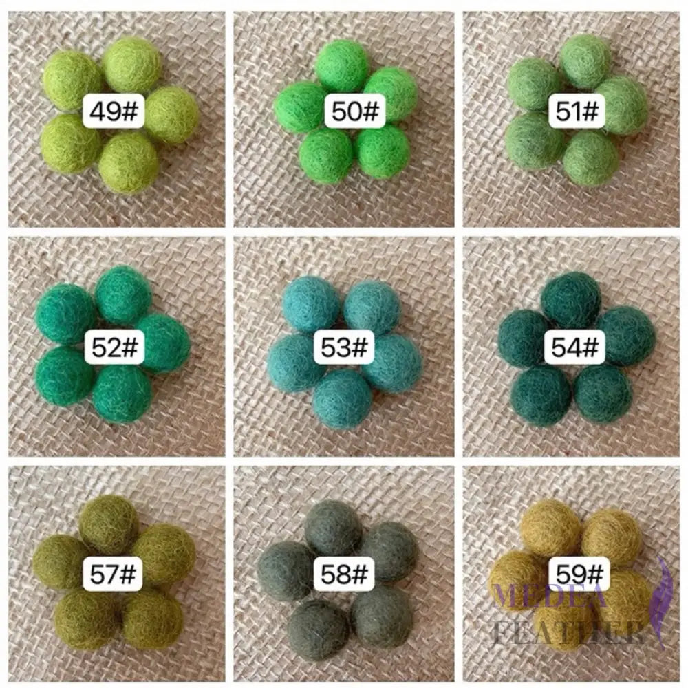 100% Handmade Wool Felt Balls-Pack of 10