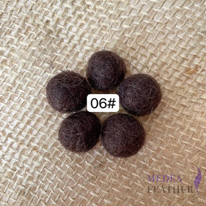 100% Handmade Wool Felt Balls-Pack of 10 - #6 maroon