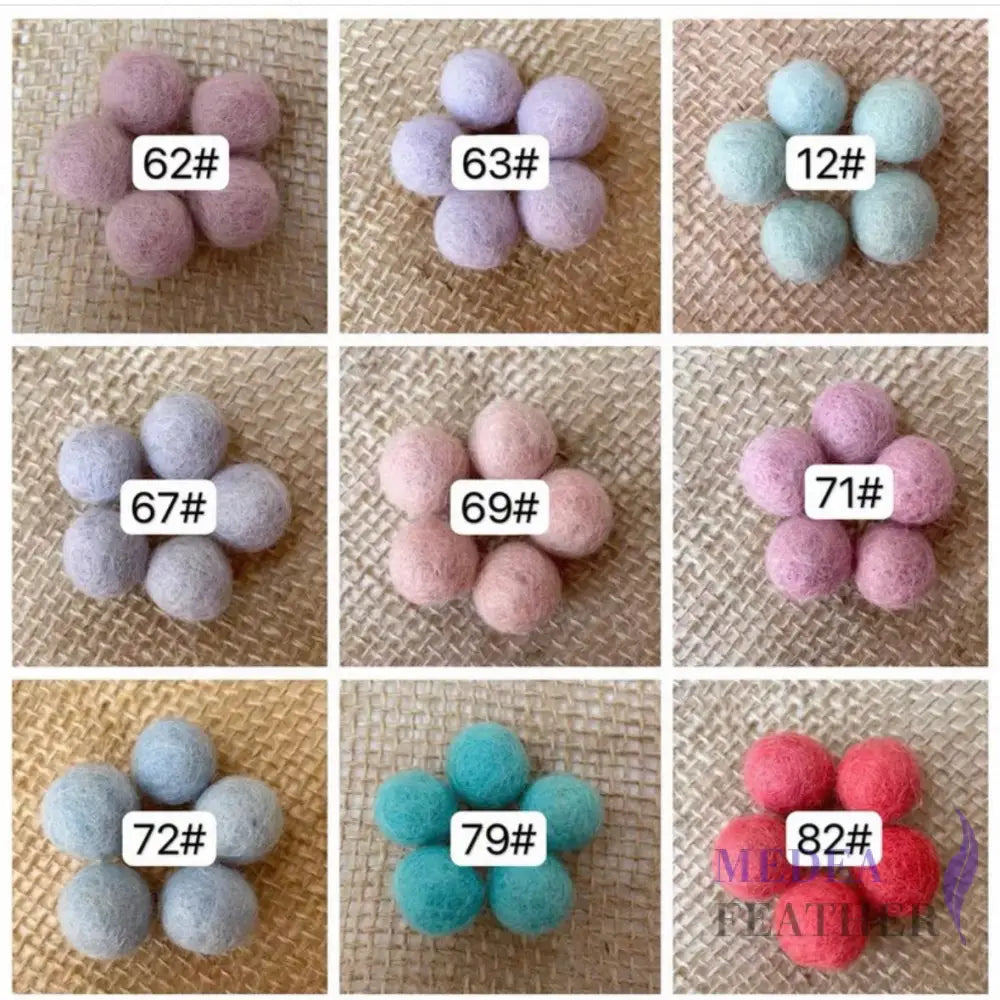 100% Handmade Wool Felt Balls-Pack of 10