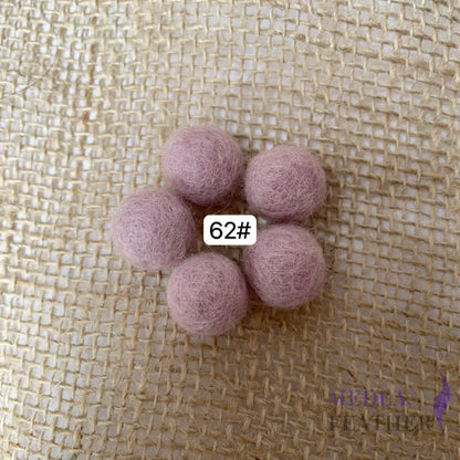 100% Handmade Wool Felt Balls-Pack of 10 - #62 apricot purple