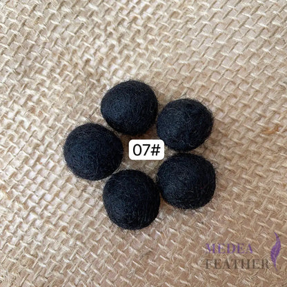 100% Handmade Wool Felt Balls-Pack of 10 - #7 black