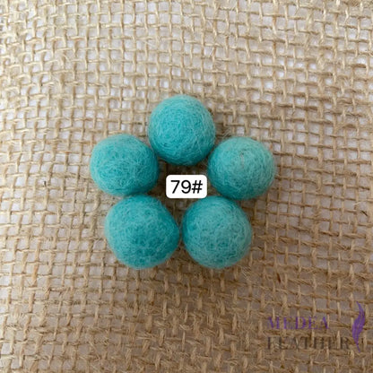 100% Handmade Wool Felt Balls-Pack of 10 - #79 mint