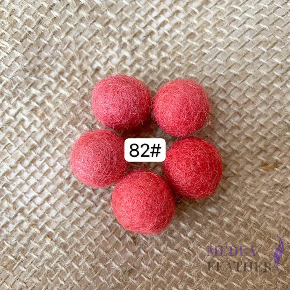 100% Handmade Wool Felt Balls-Pack of 10 - #82 peach pink