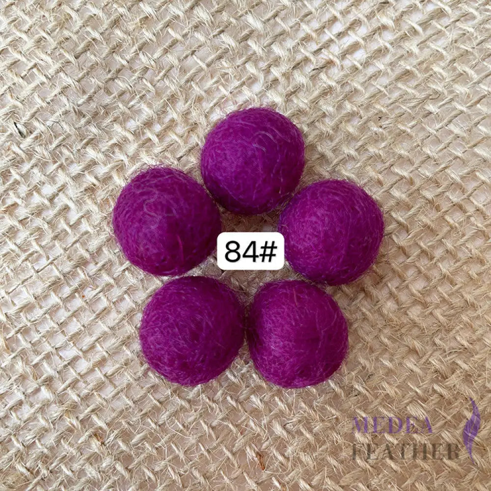 100% Handmade Wool Felt Balls-Pack of 10 - #84 grape