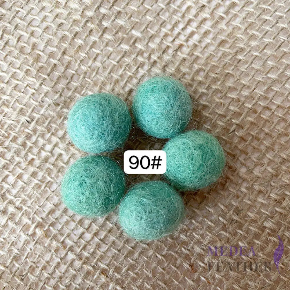 100% Handmade Wool Felt Balls-Pack of 10 - #90 menta