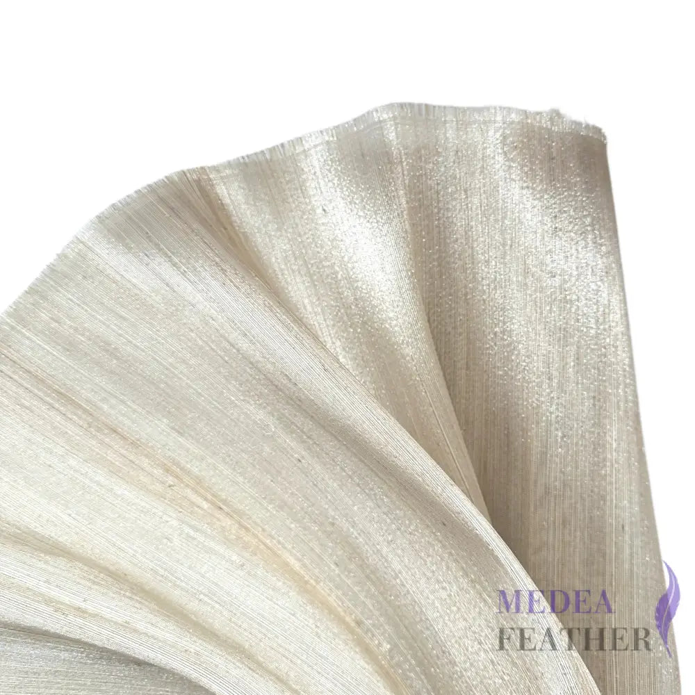 90cm Wide Lurex-thread Silk Abaca Fabric Silver / 1/2 Meter ready-to-ship