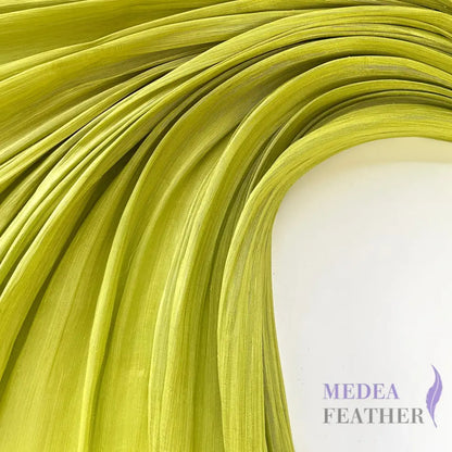 90cm Wide Silk Abaca Fabric Lemon Lime / 1/2 Meter ready-to-ship