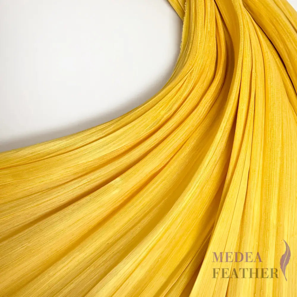 90cm Wide Silk Abaca Fabric Yellow / 1/2 Meter ready-to-ship