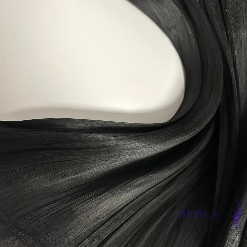 90cm Wide Silk Abaca Fabric Black / 1/2 Meter ready-to-ship