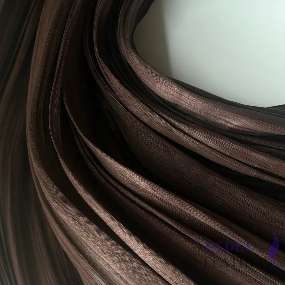 100cm Wide Silk Abaca Fabric for Millinery & Hat Making - ABC01 - Choco / 1/2 Meter - ready-to-ship