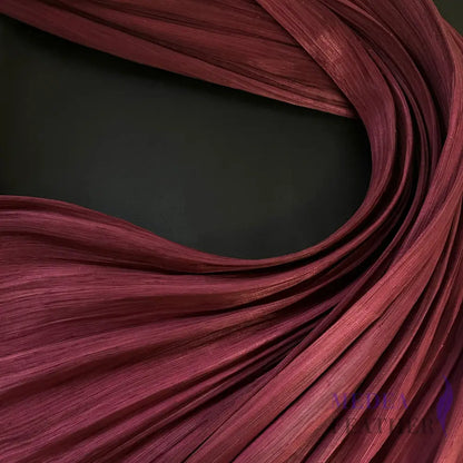 90cm Wide Silk Abaca Fabric Wine / 1/2 Meter ready-to-ship
