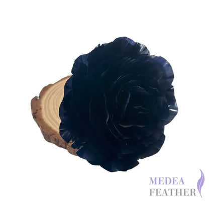 10cm Rose Goose Feather Flower DS261010 - Navy
