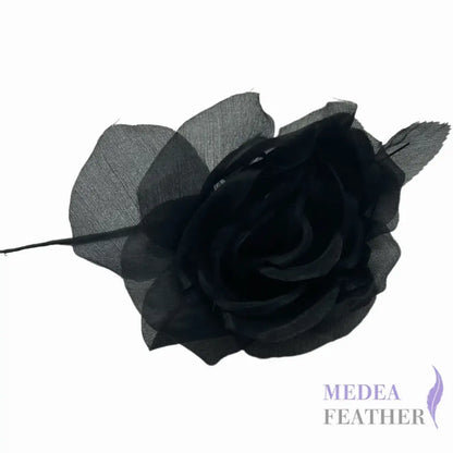 10cm wide silk flower - #03 black