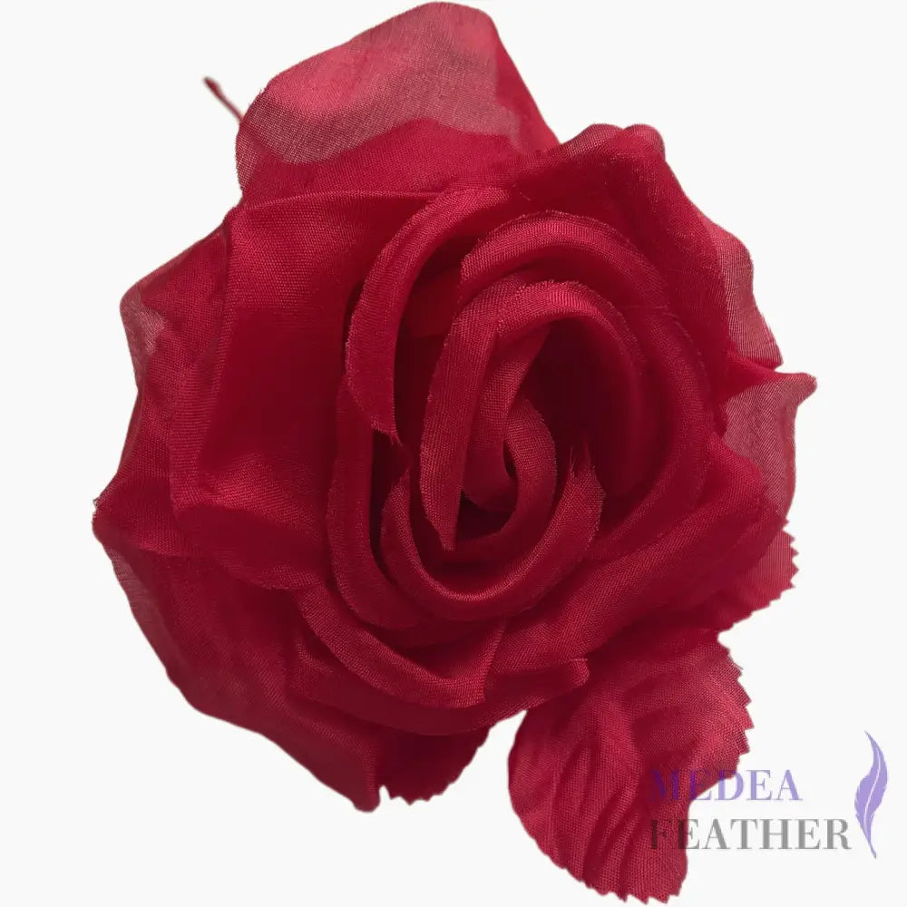 10cm wide silk flower - #23 tango red
