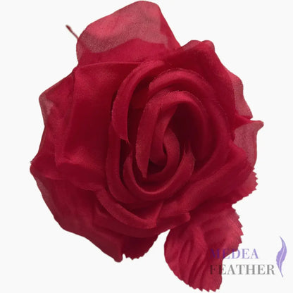 10cm wide silk flower - #23 tango red