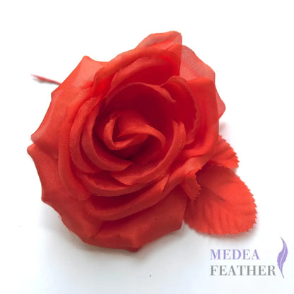 10cm wide silk flower - #30 Obstinate Orange