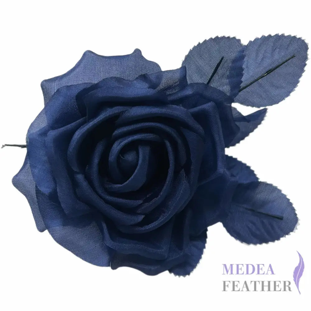 10cm wide silk flower - #65 navy
