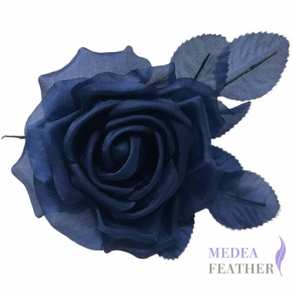 10cm wide silk flower - #65 navy