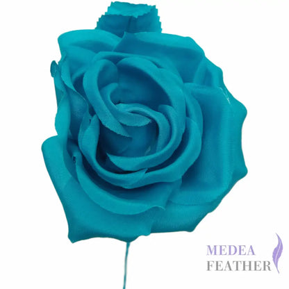 10cm wide silk flower - #78 turquoise