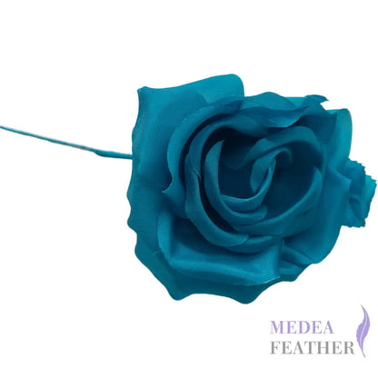 10cm wide silk flower - #82 teal