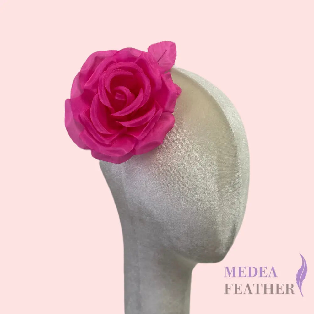 10cm wide silk flower Hot Pink