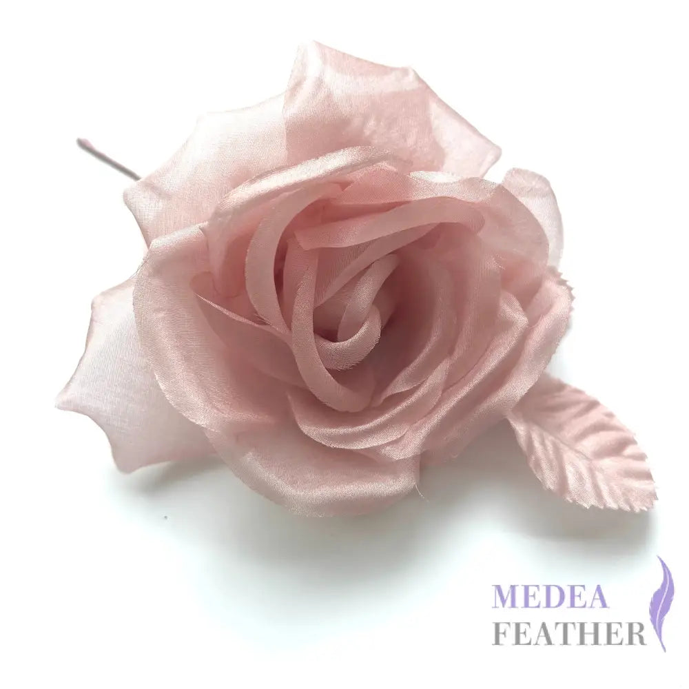 10cm wide silk flower - Leather Pink