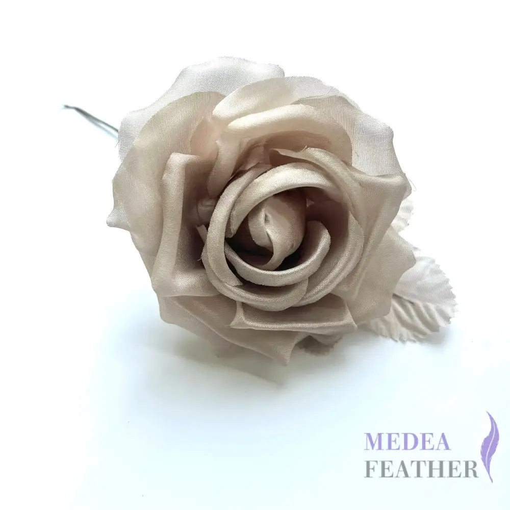 10cm wide silk flower - smokey taupe