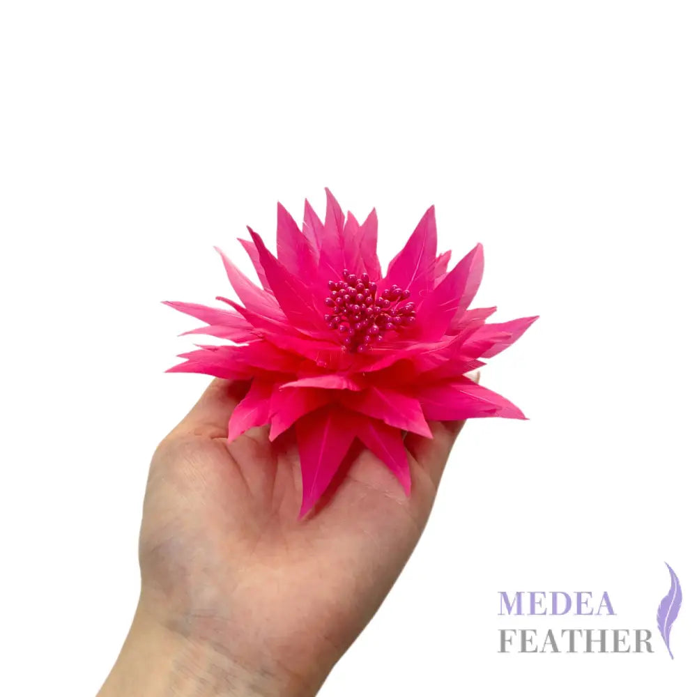 10cm Wide Tiny Handmade Lotus Feather Flower