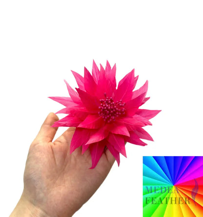10cm Wide Tiny Handmade Lotus Feather Flower Custom - Please add text below