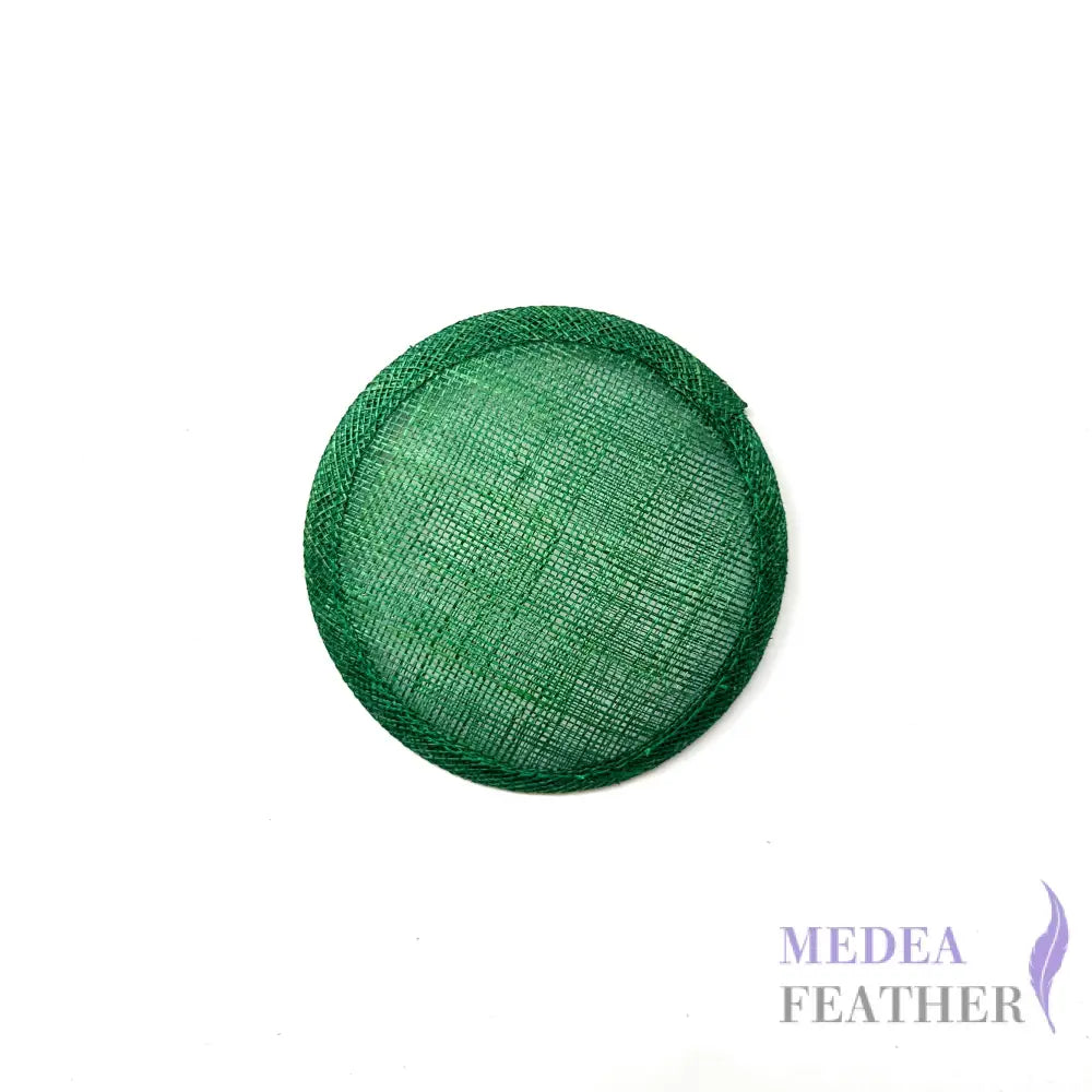 11cm Sinamay Straw Fascinator Base - #72 green