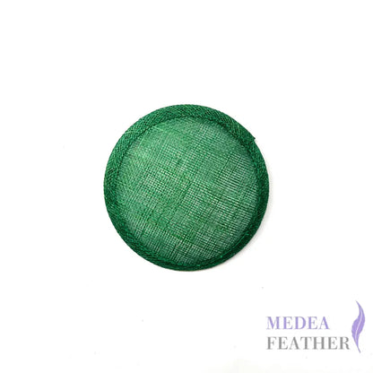 11cm Sinamay Straw Fascinator Base - #72 green