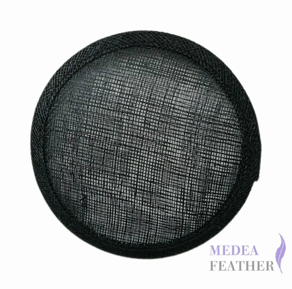 11cm Sinamay Straw Fascinator Base - Black
