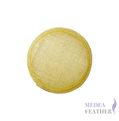 11cm Sinamay Straw Fascinator Base - Butter Yellow