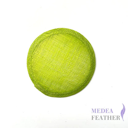 11cm Sinamay Straw Fascinator Base - Lime Lemon