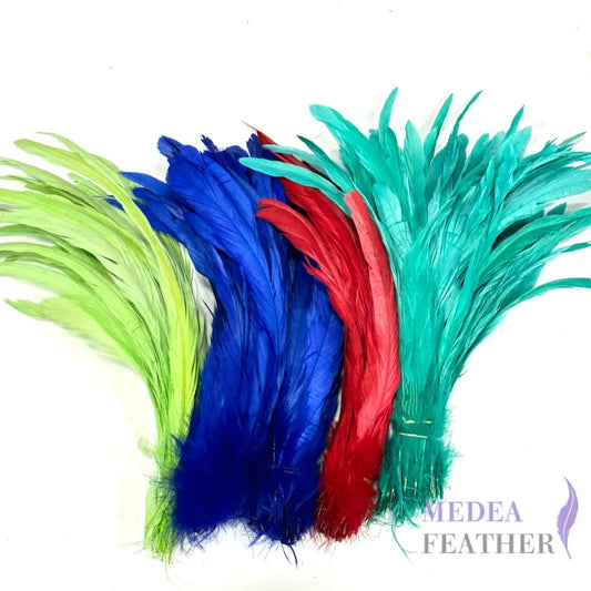 12’’-14’’ Dyed Rooster Coque Tail Feathers- 25 pieces Lime Green