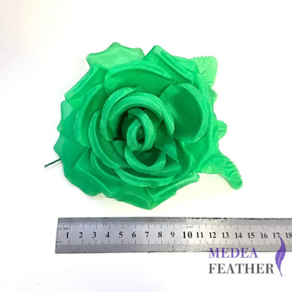12cm Wide Silk Flower Emerald