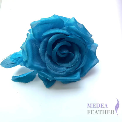 12cm Wide Silk Flower - #97 summer turq. blue