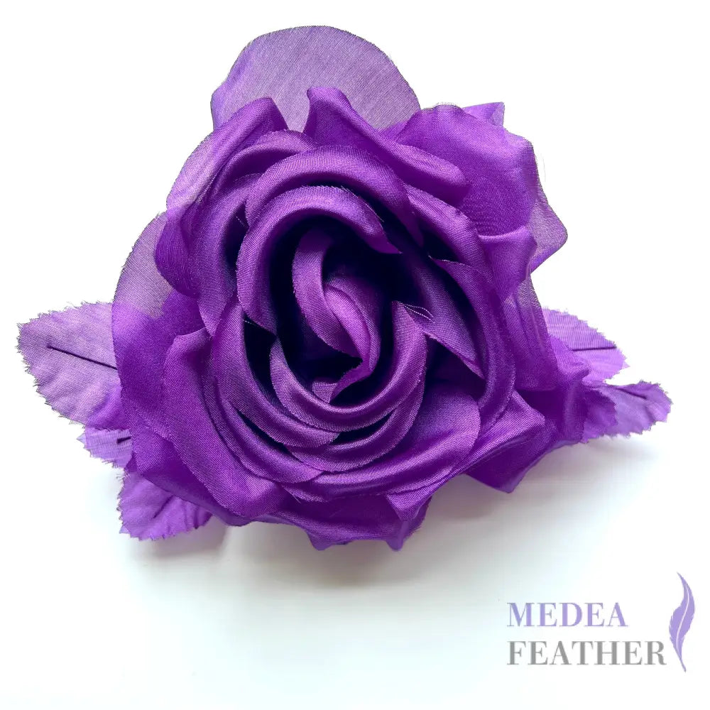 12cm Wide Silk Flower - Bright Purple