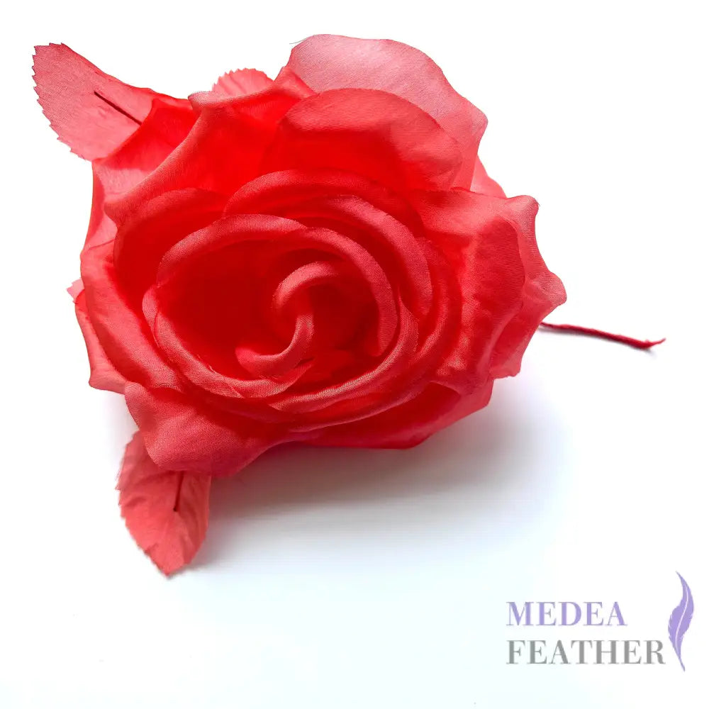 12cm Wide Silk Flower - Burnt Orange