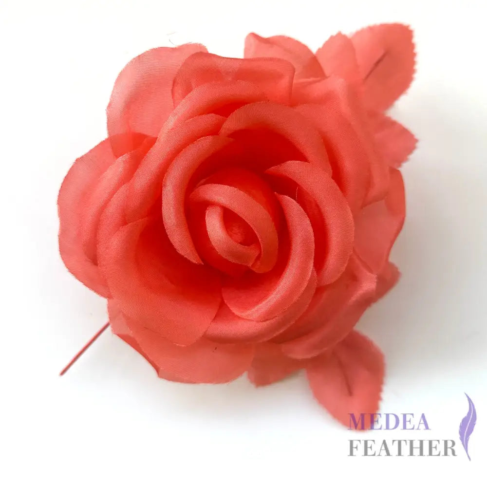 12cm Wide Silk Flower Coral