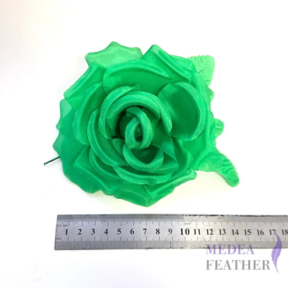 12cm Wide Silk Flower Emerald