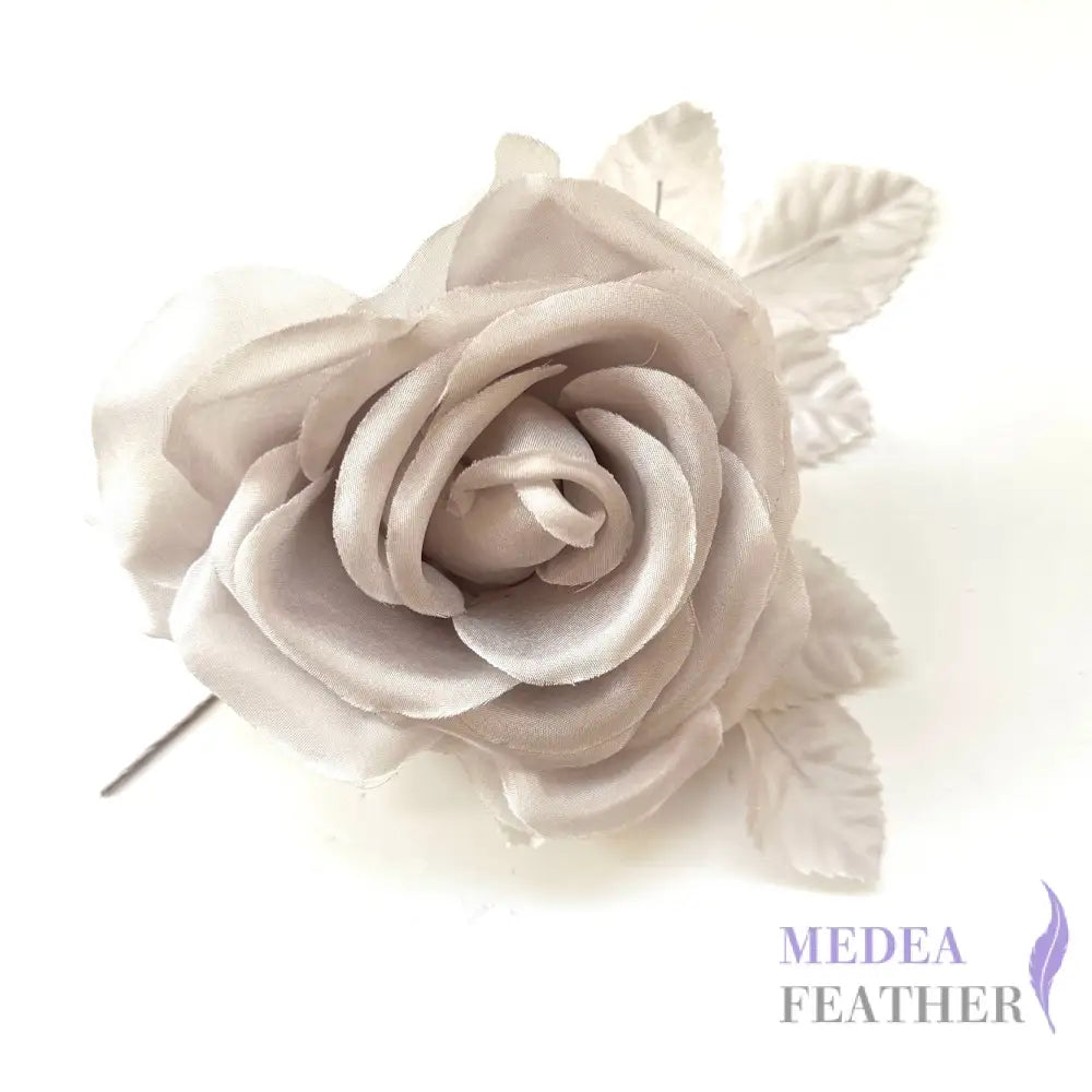 12cm Wide Silk Flower Gray