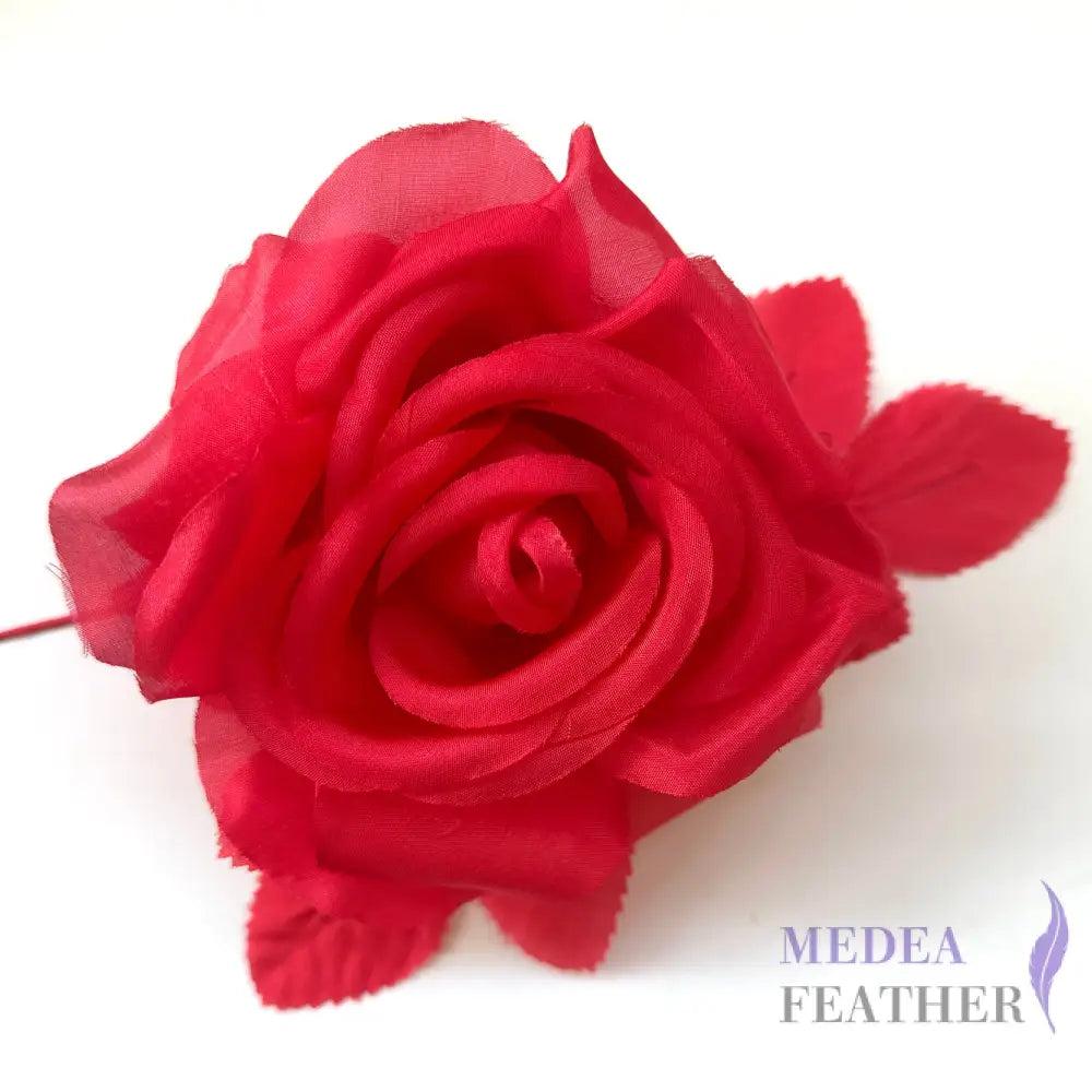 12cm Wide Silk Flower Red