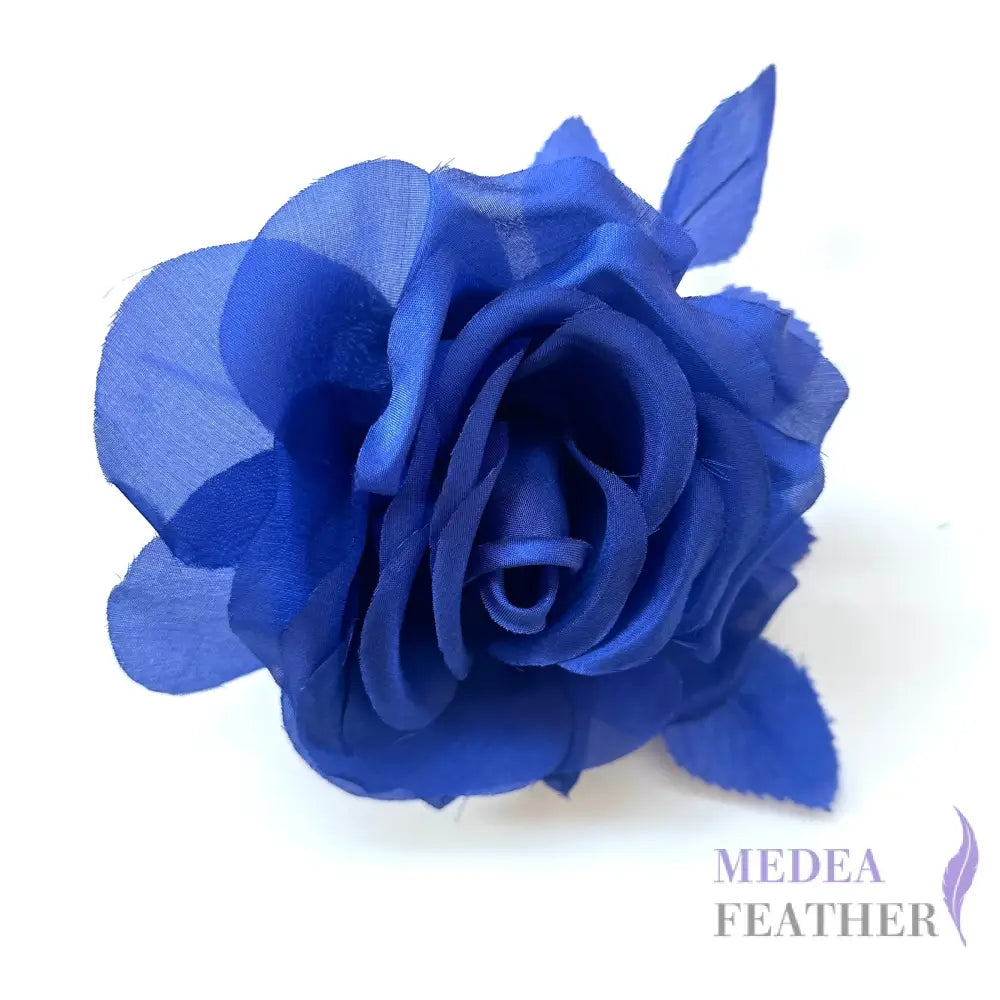 12cm Wide Silk Flower Royal blue