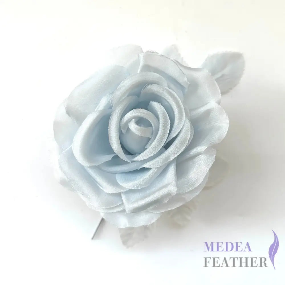 12cm Wide Silk Flower Sky blue