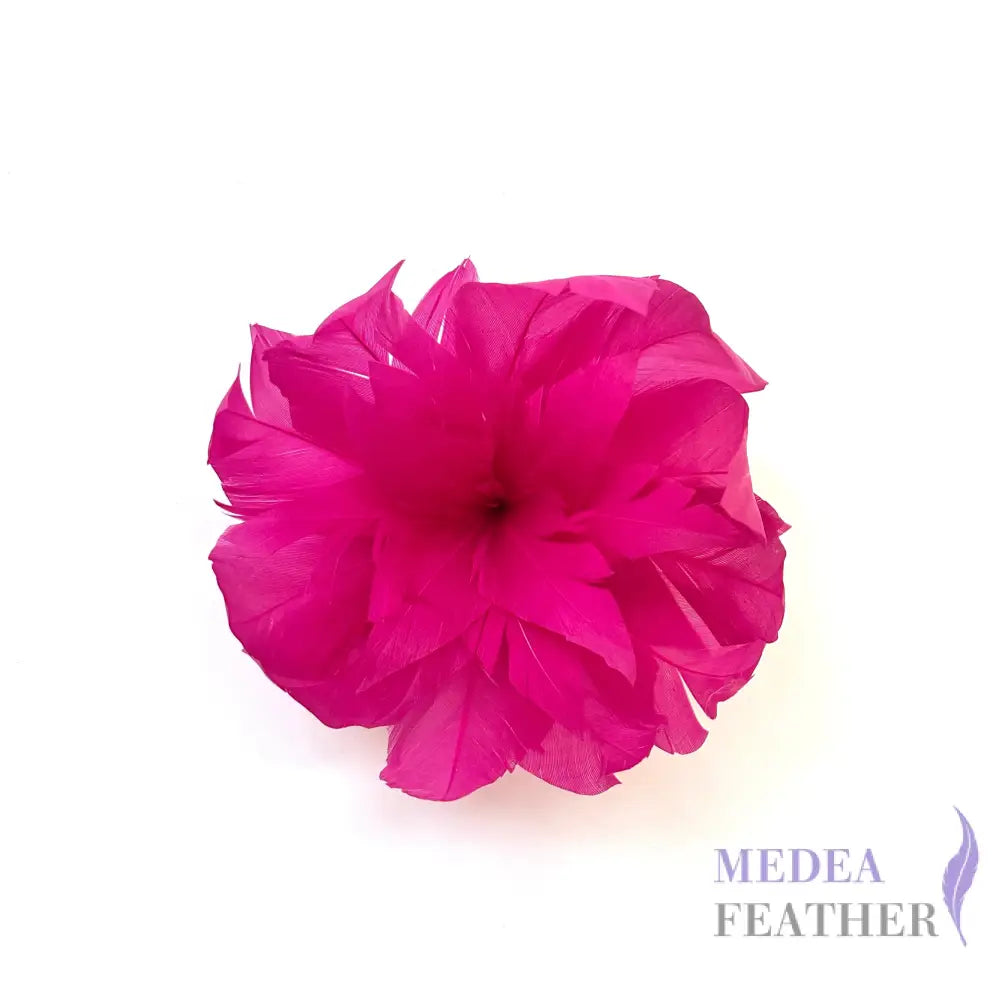 13cm Curled Feather Flower Bud with Coque Feather DS260506 - #20 barbie pink