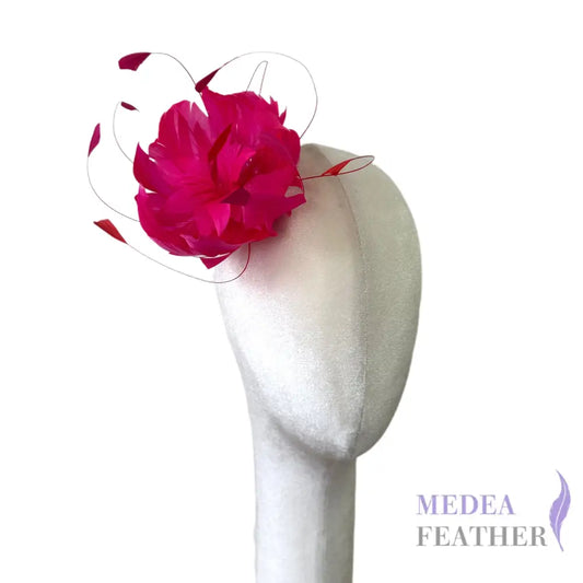 13cm Curled Feather Flower Bud with Coque Feather DS260506