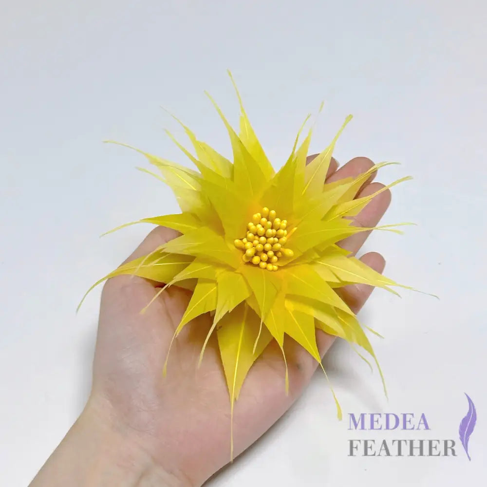 13cm Wide Tiny Handmade Feather Flower