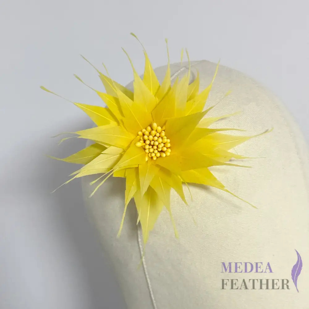 13cm Wide Tiny Handmade Feather Flower