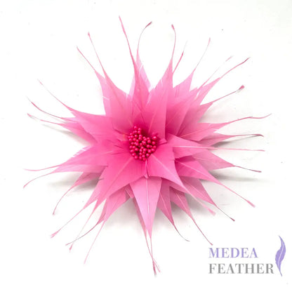 13cm Wide Tiny Handmade Feather Flower DS250904 #94 begonia pink